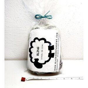 Shawl knitting Kit with patterns, Sequin yarns, Black Sheep and Ewe